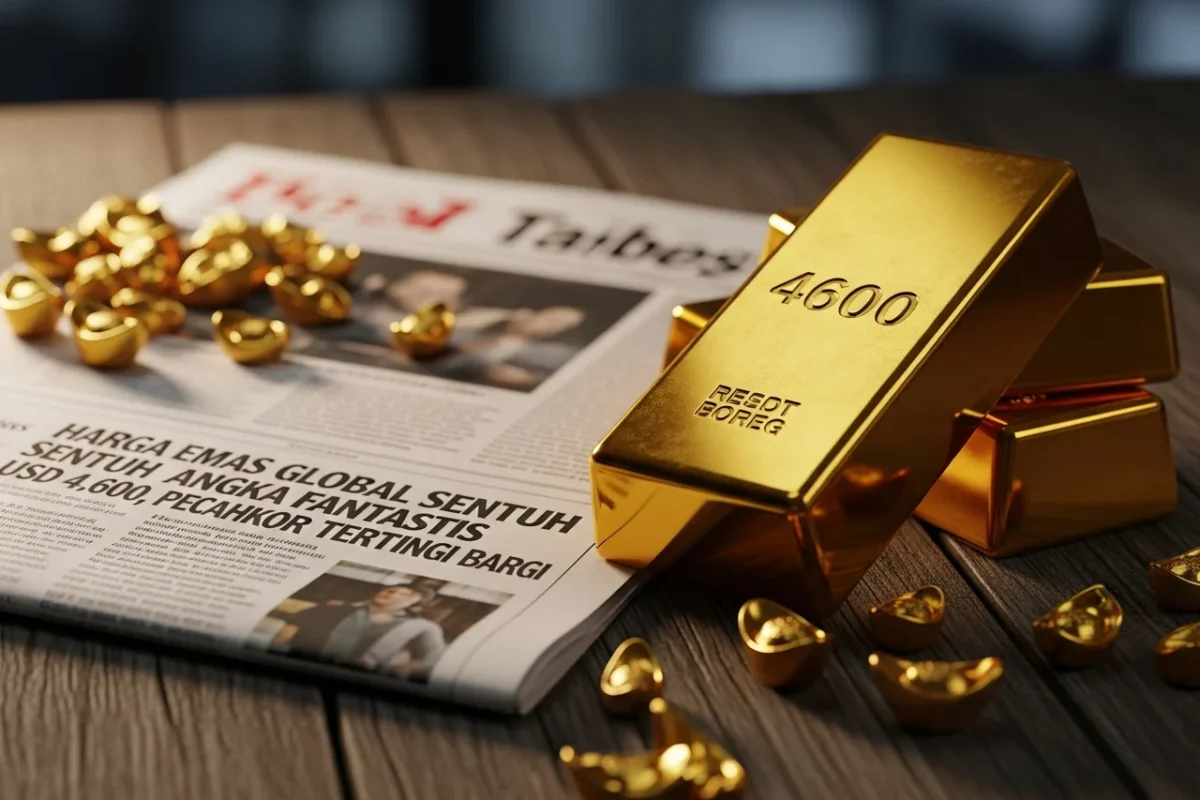 Harga Emas Global Sentuh Angka Fantastis USD 4.600, Pecahkan Rekor Tertinggi Baru