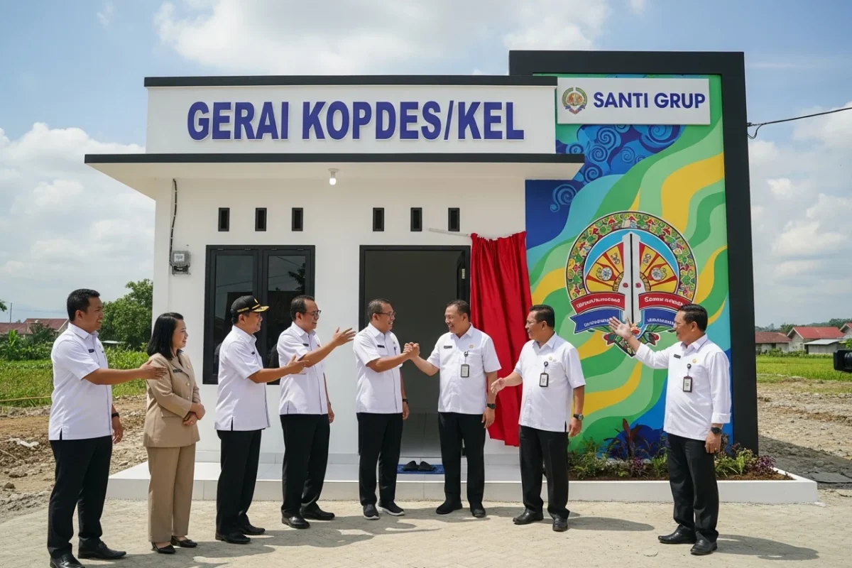 Dukungan Sektor Swasta: Santi Grup Wujudkan Pembangunan Gerai Kopdes/Kel Tercepat di Boalemo, Perkuat PSN