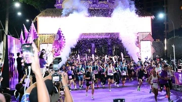 Unik! Amartha 10X Run 2026 Bagi-Bagi Ikan Cupang dan Sayur